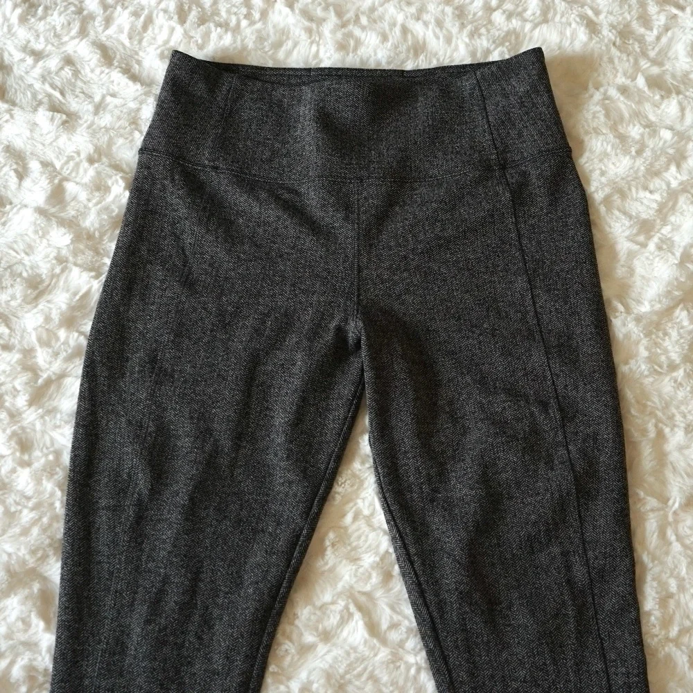 ATHLETA Women’s Pull On Delancey Gray Polyester Herringbone Tight w/pockets - M - Picture 2 of 14